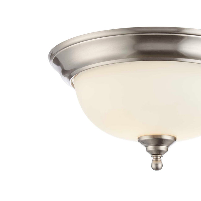 technology-Flush Mount Ceiling Light With Frosted Glass Shade - 13