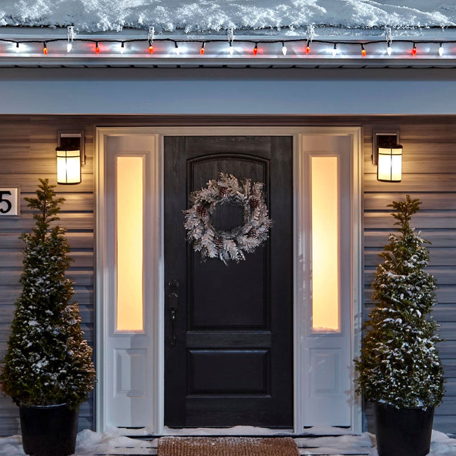 technology-C6 LED Christmas String Light - 70-Count - Red & White