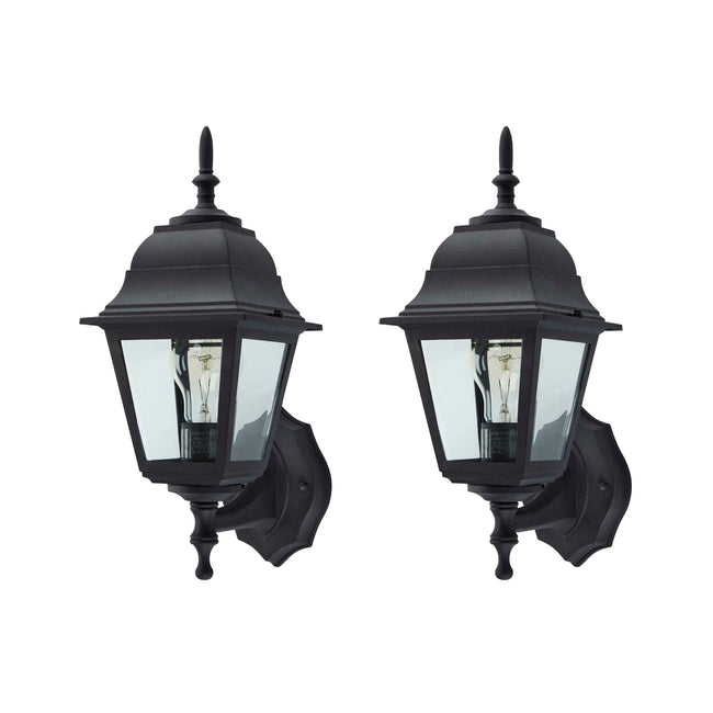 technology-Coach Outdoor Wall Lantern / Sconce Reversible Waterproof light - 2 Pack - Black