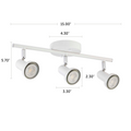 Summerhill Track Lighting Kit Adjustable Ceiling Fixture - 3-Light - White with dimensions of 15" x 5.70"