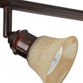 Close up on the head of the Stratford Track Lighting, angled to the right.