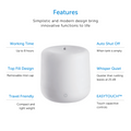 Small 0.1L ultrasonic humidifier showcasing features