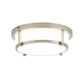 LED Flush Mount Ceiling Light Cage Design And Dimmable - 13" Width - Brushed Nickel