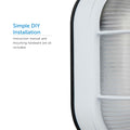 Close up of the Marine Bulkhead lantern and a call out for Simple DIY Installation