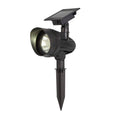 Solar powered path lights on a white background