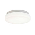 LED Flush Mount Ceiling Light With Frosted White Shade - 7" Width - Brushed Nickel