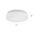 LED Flush Mount Ceiling Light With Frosted White Shade - 7" Width - Brushed Nickel