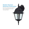Lantern on a white background angled to the left with a weather resistance call out