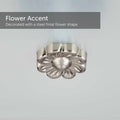 Flush Mount Ceiling Light With Frosted Glass Shade - 12" Width - White