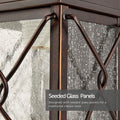 Extreme close up of the Glass Panels, which are designed with seeded glass