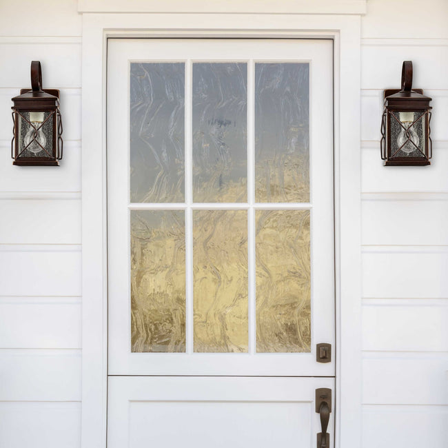 technology-Paisley Outdoor Wall Lantern / Sconce Waterproof Down-Facing Light - 2 Pack - Bronze