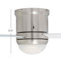 LED Rex Ceiling Fan Dimmable Light - 3 Blades - Silver with product dimensions of 11.5"