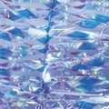 Close-Up of Iridescent Material. Ice Blue, Cool White Bulbs.
