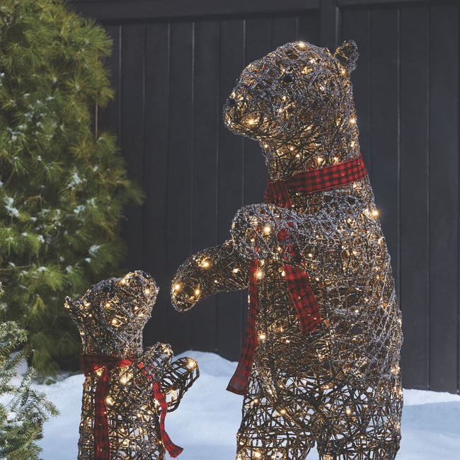 technology-Mom & Baby Bear Pre-Lit LED Christmas Lawn Décor - 2 Piece Set