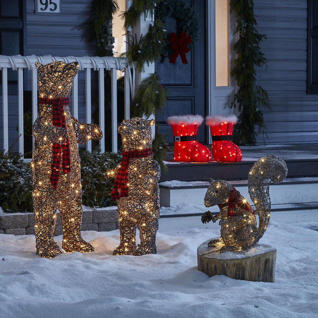 technology-Mom & Baby Bear Pre-Lit LED Christmas Lawn Décor - 2 Piece Set