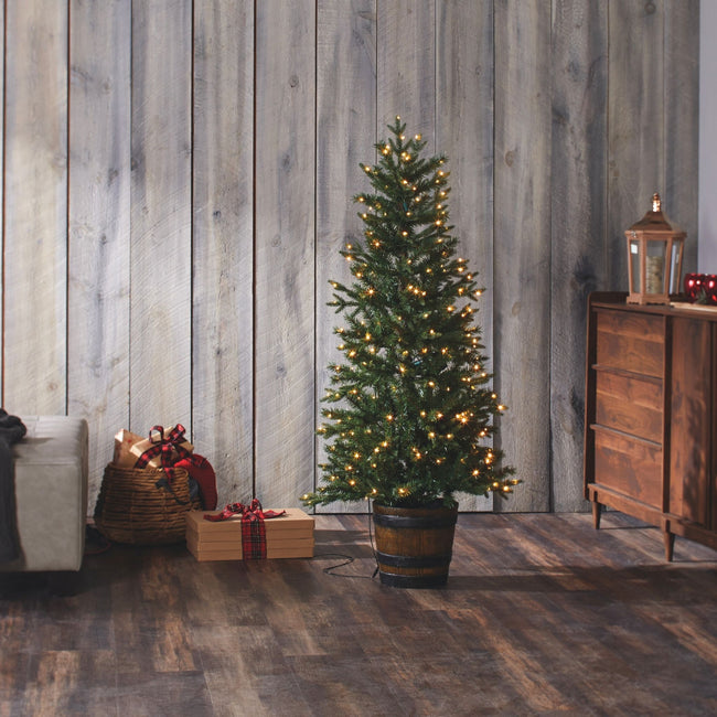 technology-Arctic Spruce 5-Ft Potted Christmas Tree - 200 Micro-Brite LED Lights