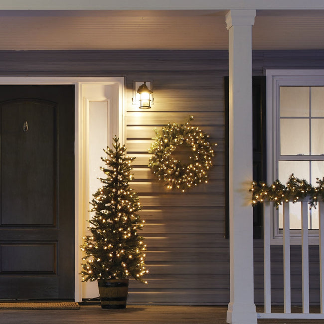 technology-Arctic Spruce 5-Ft Potted Christmas Tree - 200 Micro-Brite LED Lights