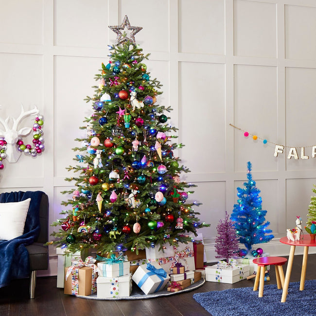 technology-Appalachian Pine 7.5-Ft Christmas Tree - 600 Color Changing LED Lights