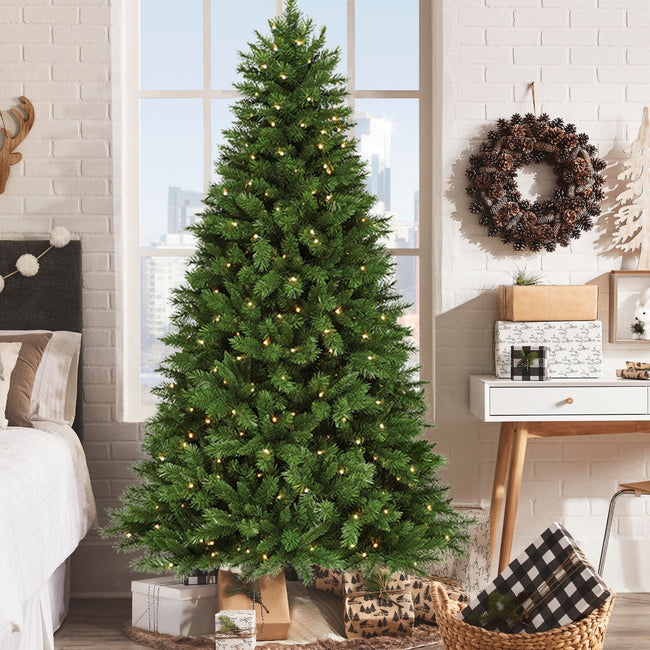 technology-Collins Pine 7.5-Ft Christmas Tree - 300 Warm White LED Lights