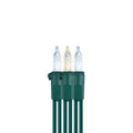 3 Warm & Pure White Mini LED Bulbs, Green Wire on White Background