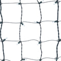 Close Up of Pure White Net Lights "Net" and 9 Bulbs on White Background