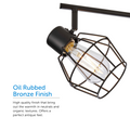 Close up on the track head with an Oil Rubbed Bronze Finish. The high quality finish brings a warmth with neutral and organic textures. It offers a perfect antique feel.