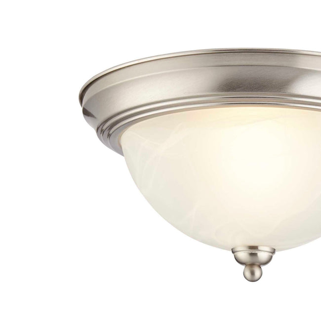 technology-Flush Mount Ceiling Light With White Alabaster Shade - 12