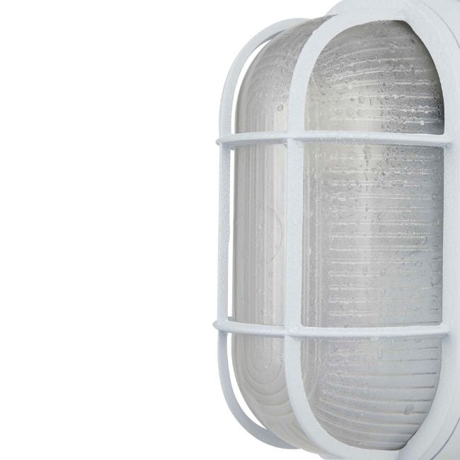 technology-Marine Bulkhead Outdoor Wall Lantern / Sconce Oval Waterproof Light - White