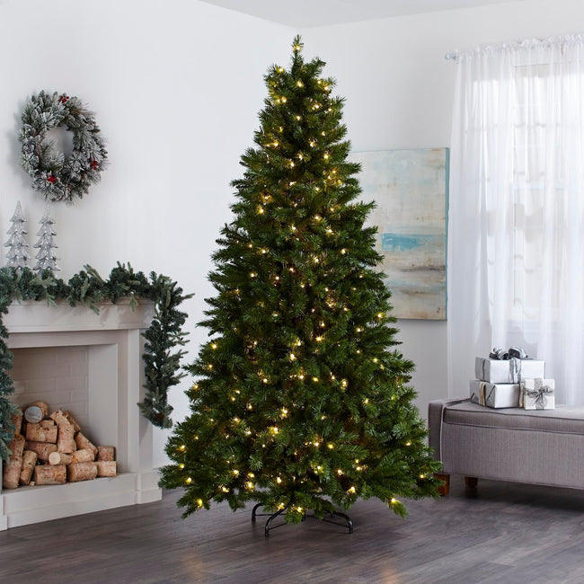 technology-Collins Pine 7.5-Ft Christmas Tree - 300 Warm White LED Lights