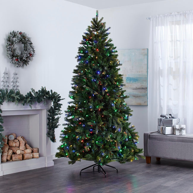 technology-Colorado Pine 7.5-Ft Christmas Tree - 500 Color Changing LED Lights