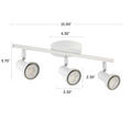Summerhill Track Lighting Kit Adjustable Ceiling Fixture - 3-Light - White with dimensions of 15" x 5.70" 