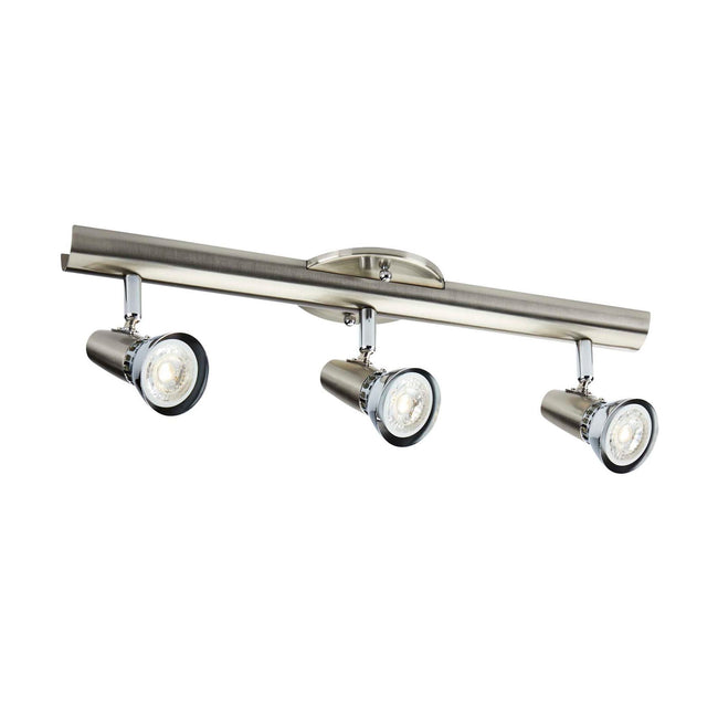 Futura Track Lighting Kit Adjustable Ceiling Fixture - 3-Light - Matte Nickel & Chrome