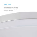 LED Flush Mount Ceiling Light Ultra-Thin Design And Dimmable - 13" Width - Brushed Nickel
