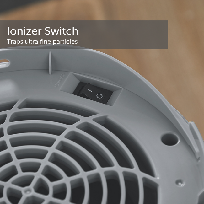 Ionizer switch on the NOMA medium air-purifier's