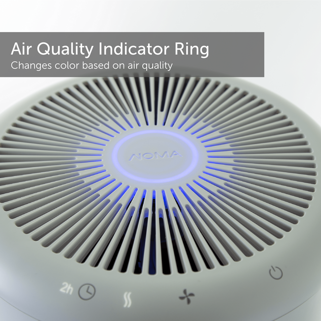 NOMA air quality indicator ring lit up blue