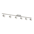 Protino Track Lighting Kit Adjustable Ceiling Fixture - 6-Light - Matte Nickel & Chrome 