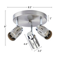 Eglinton steel 3-light ceiling fixture dimensions - 8.5" X 8"