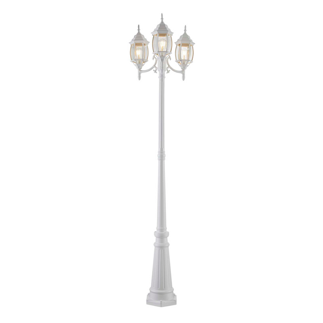 Lamp Post 7 Ft Waterproof Street Light Three Head White NOMA