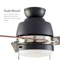 Ciara Ceiling Fan with Light - 3 Blades - Bleach Maple as a flush mount
