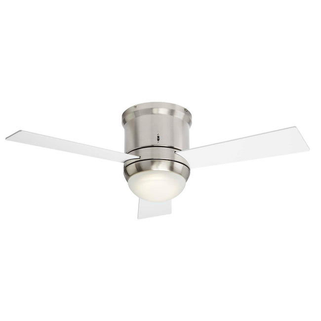 LED Rex Ceiling Fan Dimmable Light - 3 Blades - Silver on white background