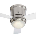 LED Rex Ceiling Fan Dimmable Light - 3 Blades - Silver close-up on white background