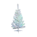 NOMA 3 Ft White Table Top Tree with Lights on White Background