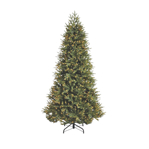 NOMA 7.5 Ft Piedmont Fir Christmas Tree with 1000 Micro-Brite LED Lights. White Background