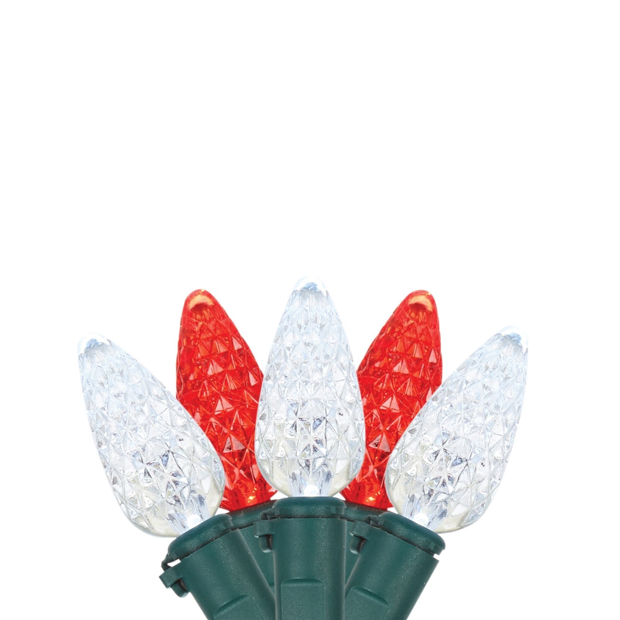 RED DOT受賞ランプ◇The New Old Light Small／緑 Noma C6 LED Christmas Lights | 70 Red & Green Bulbs | 23.8