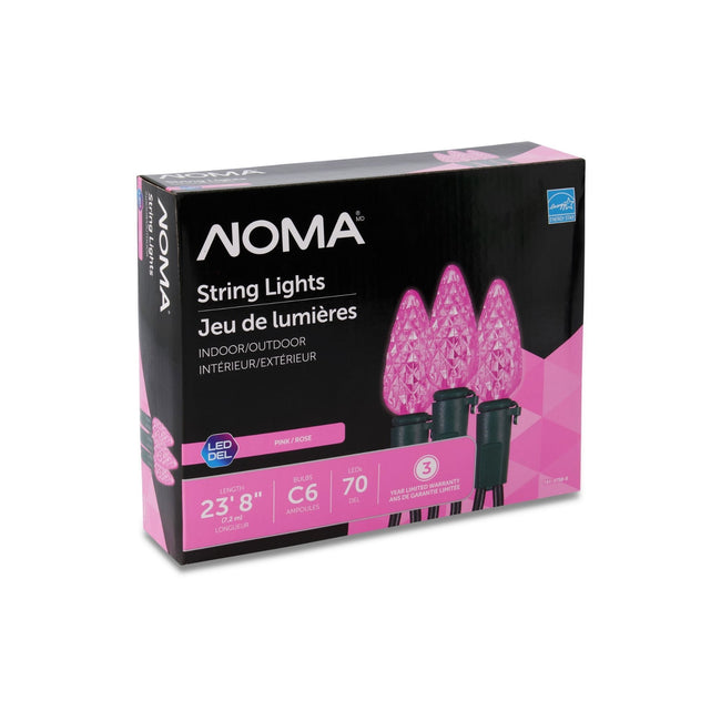 NOMA C6 String Lights Pink Packaging Box on a White Background